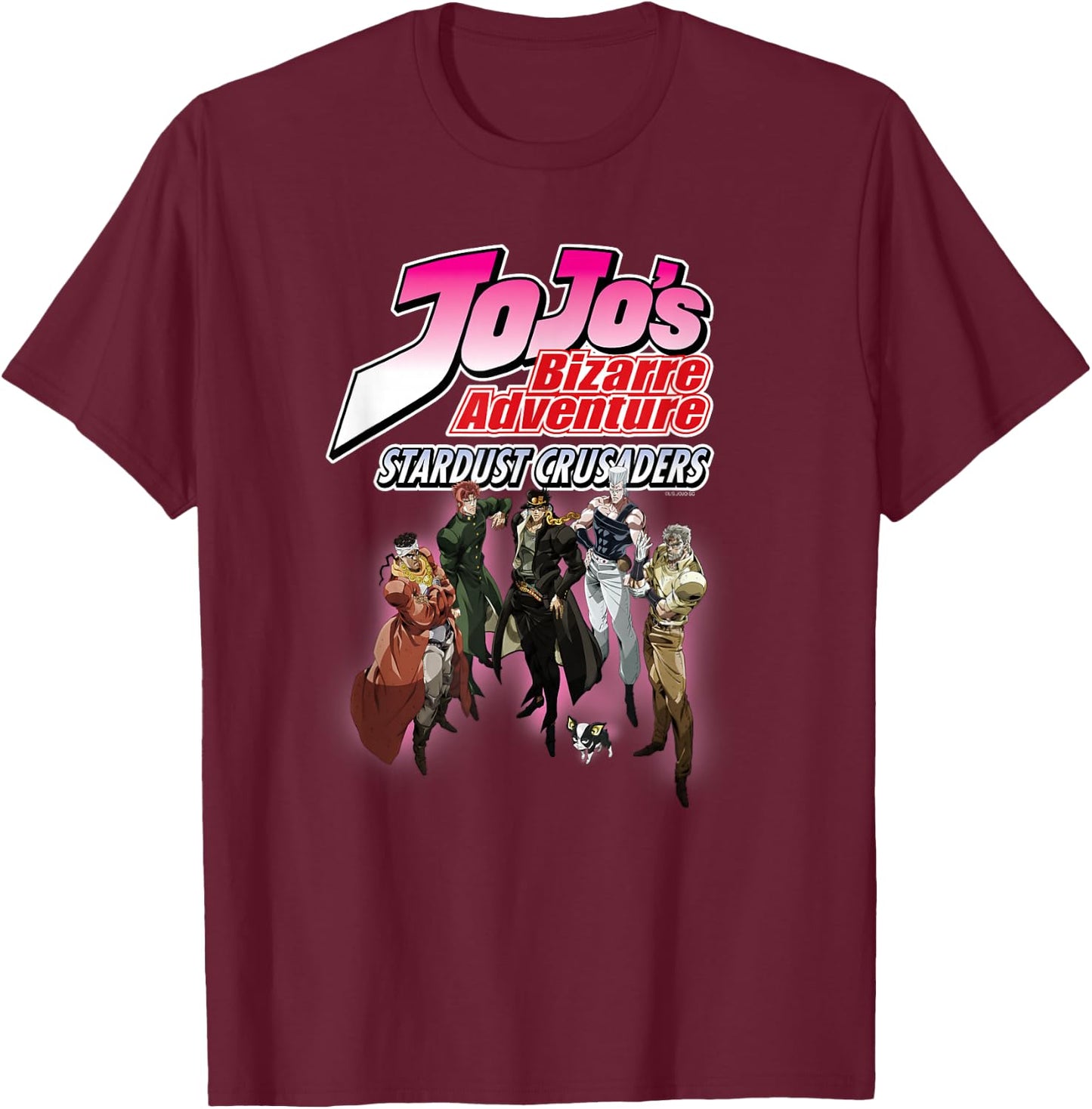 JoJo's Bizarre Adventure Part 3 Stardust Crusaders Anime T-Shirt - T-Shirt | Maroon