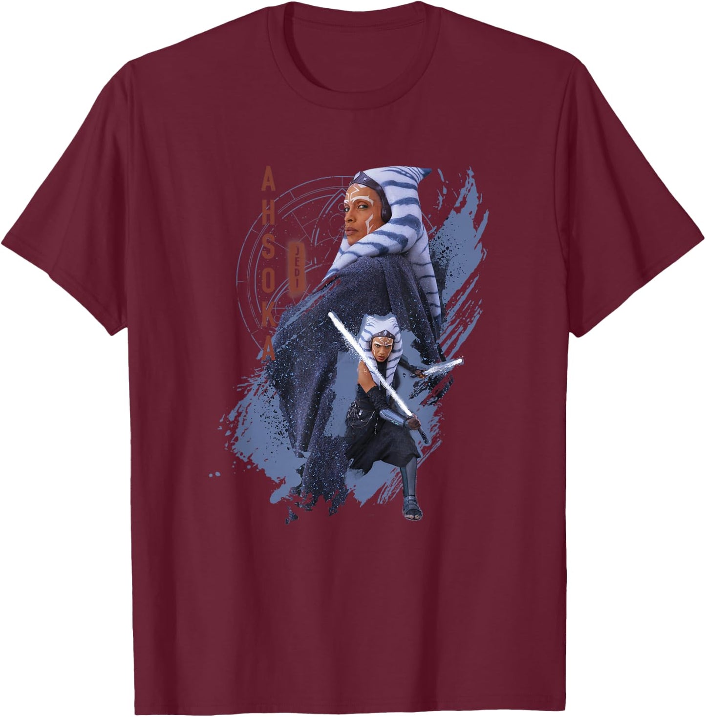 Star Wars: Ahsoka Jedi Warrior Epic Poses Poster T-Shirt - T-Shirt | Maroon