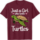Funny Sea Turtle Girls Turtle Lover Ocean Turtles T-Shirt - T-Shirt | Maroon