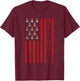 Patriotic Satan American Flag Occult Pentagram Baphomet 666 Men T-Shirt - T-Shirt | Maroon