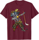 Dabbing Skeleton Pirate Hockey Lover Halloween Costume T-Shirt - T-Shirt | Maroon