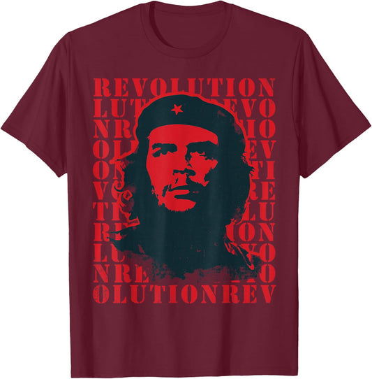 Che Guevara Revolution Cuban Hispanic Heritage Month T-Shirt - T-Shirt | Maroon