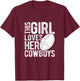 This Girl Loves Her Cowboys Football Sport Touchdown Player T-Shirt - T-Shirt | Maroon