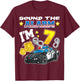 Sound The Alarm I'm 7 Policeman Police 7th Birthday Party T-Shirt - T-Shirt | Maroon