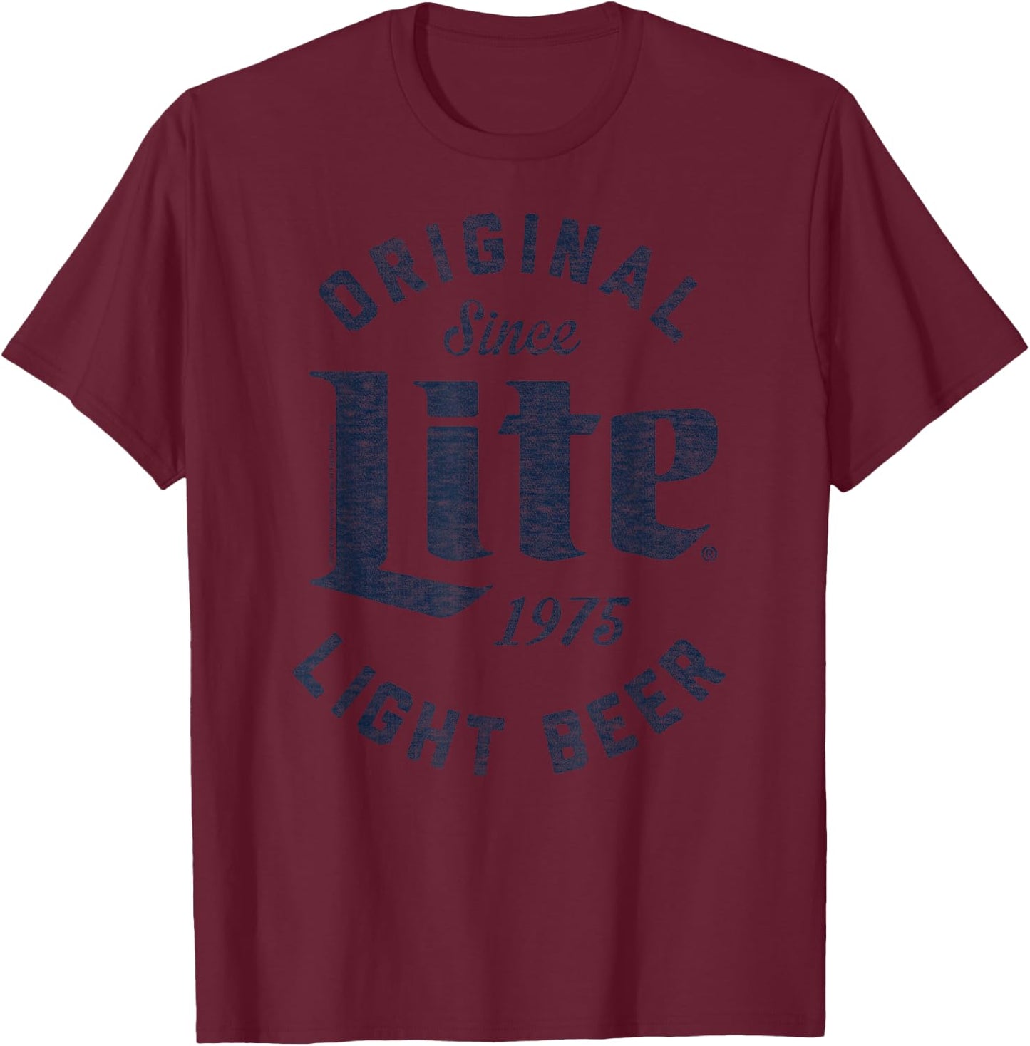 Miller Lite - Original Lite Since 1975 T-Shirt - T-Shirt | Maroon