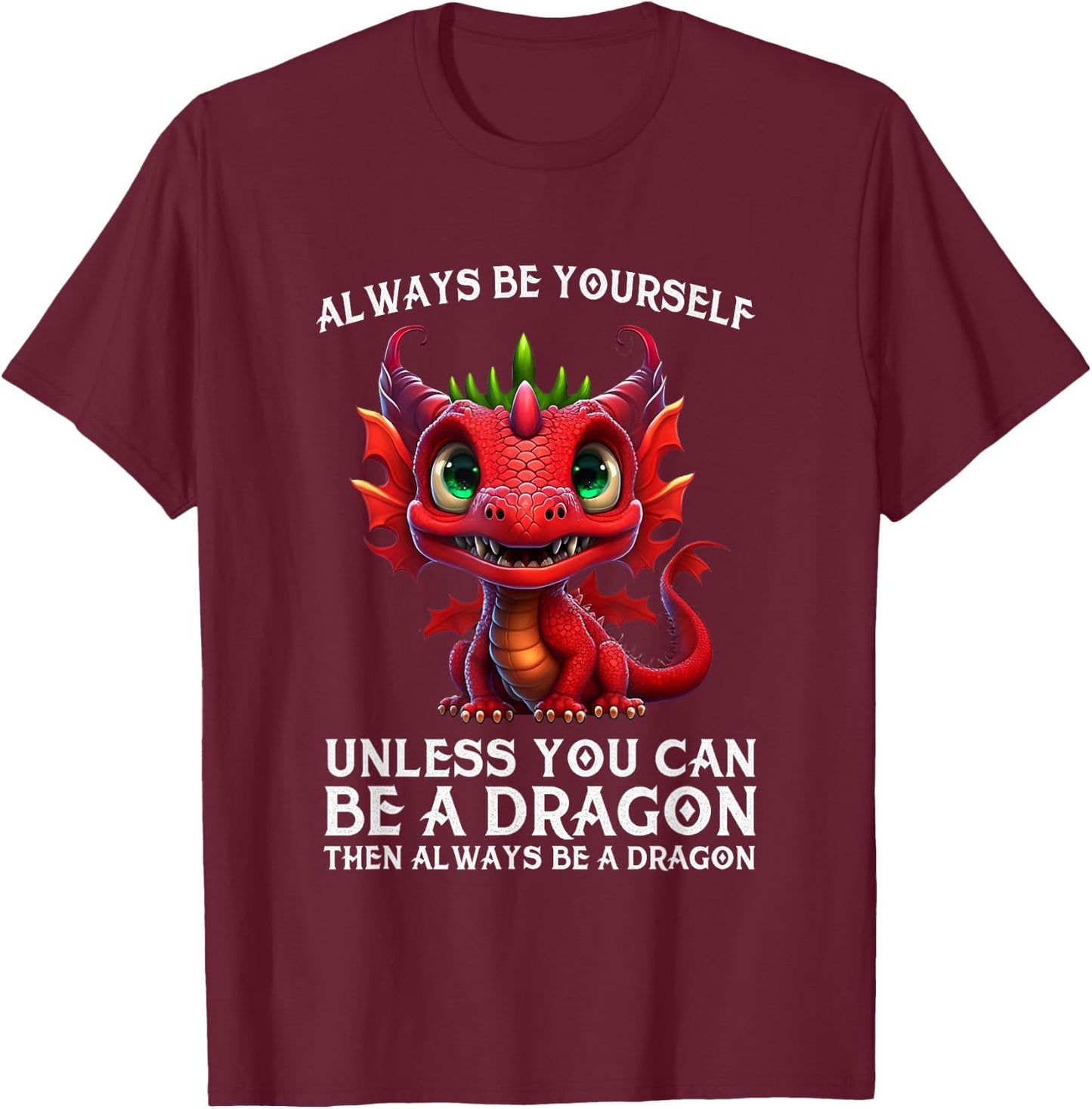 Mythical Dragon Lovers Cool Dragon Women Boys Kids T-Shirt - T-Shirt | Maroon