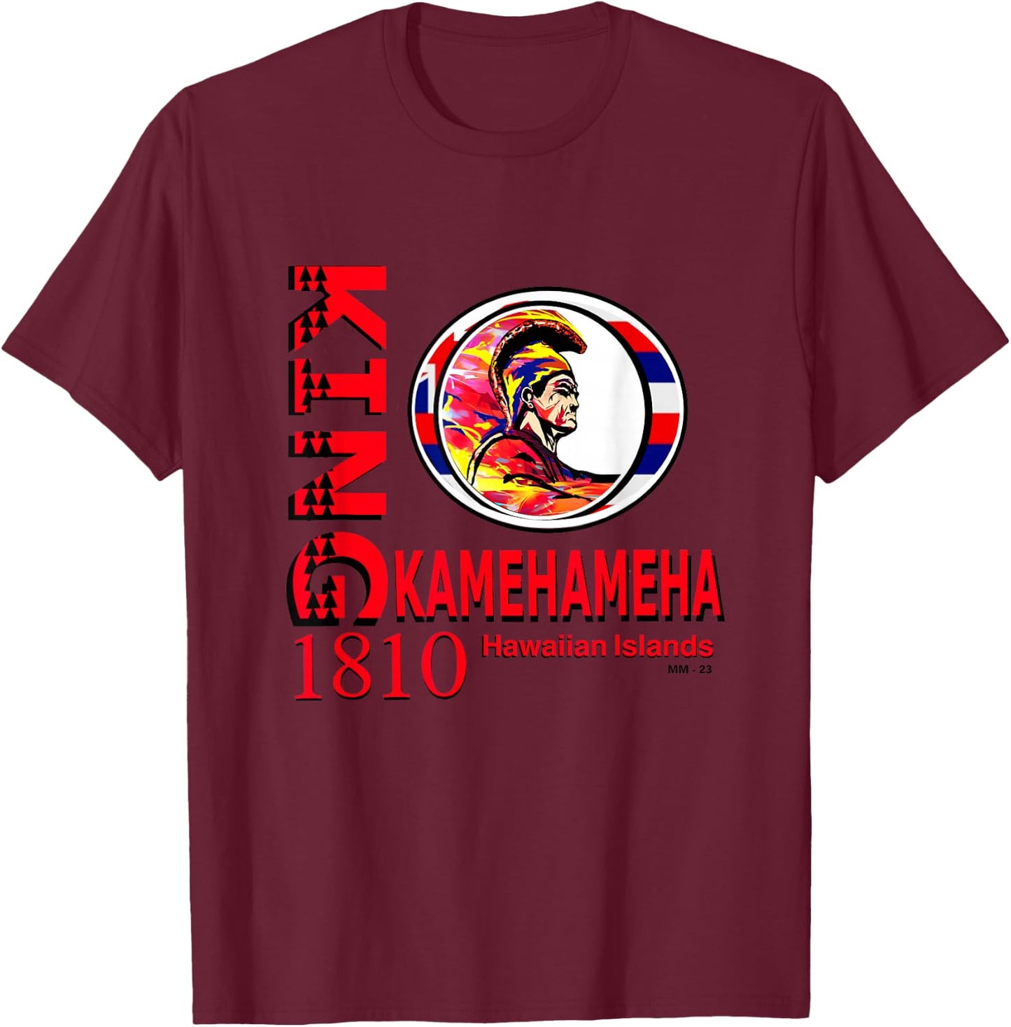 King Kamehameha by micah moto T-Shirt - T-Shirt | Maroon