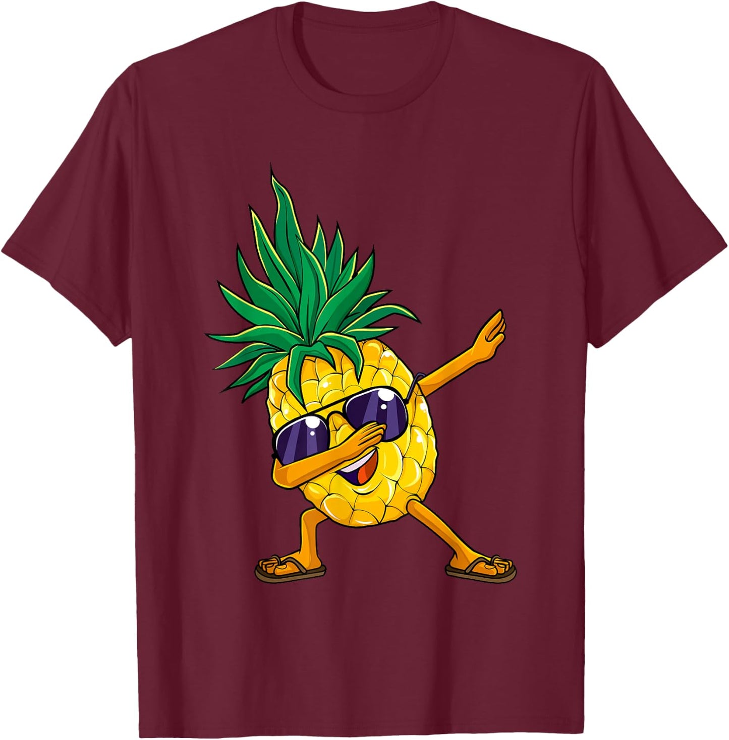 Dabbing Pineapple Hawaii Dab Dance Hawaiian Kids T-Shirt - T-Shirt | Maroon