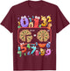 Maths Day Costume Idea For Kids & Pizza Numbers Fraction T-Shirt - T-Shirt | Maroon