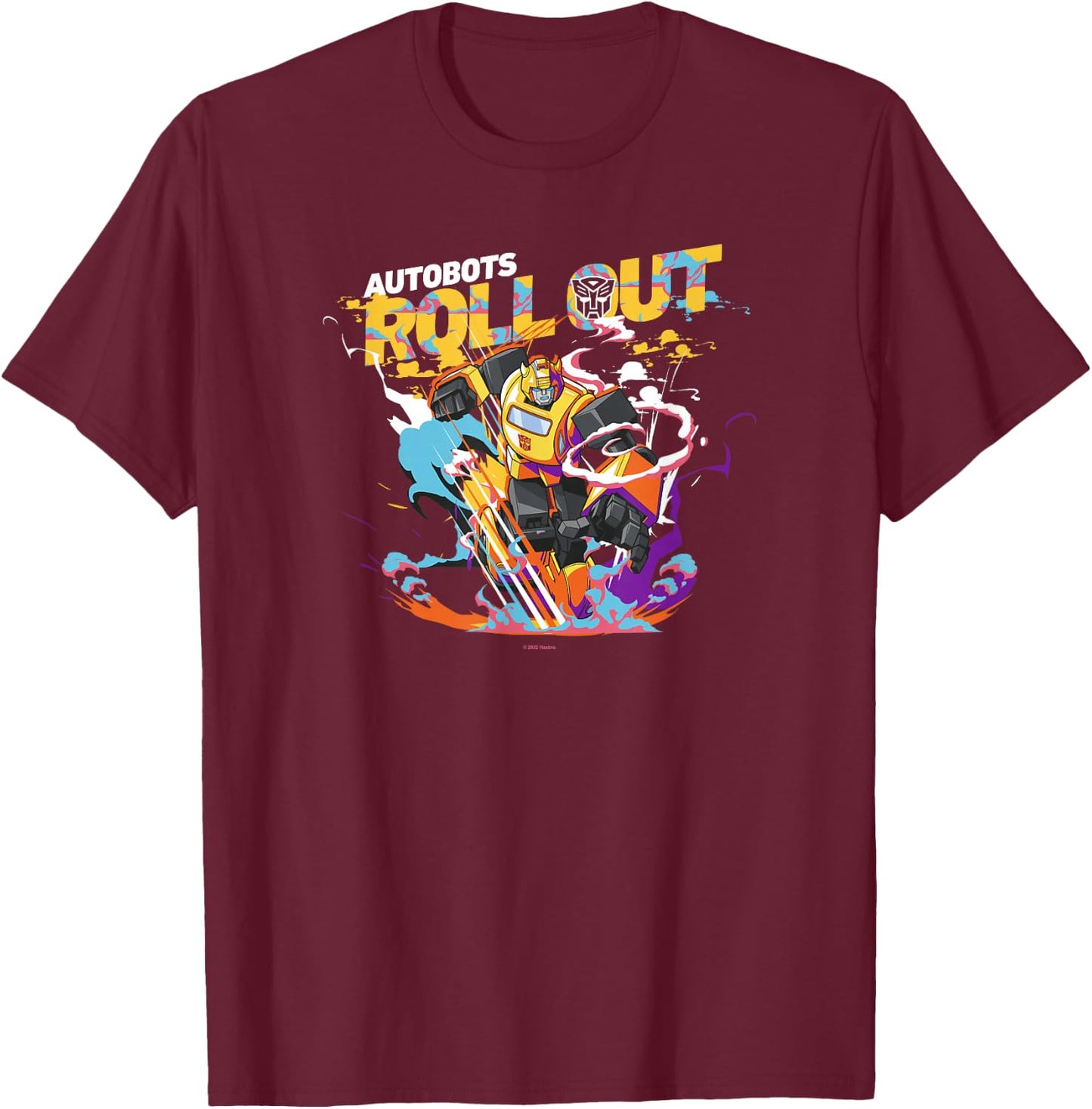Transformers Generations Bumblebee Roll Out T-Shirt - T-Shirt | Maroon