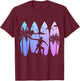 Surfer Surfboard Vintage Surfing Beach Summer Surf T-Shirt - T-Shirt | Maroon