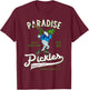 Paradise Pickles Retro Minor League Baseball Team T-Shirt - T-Shirt | Maroon