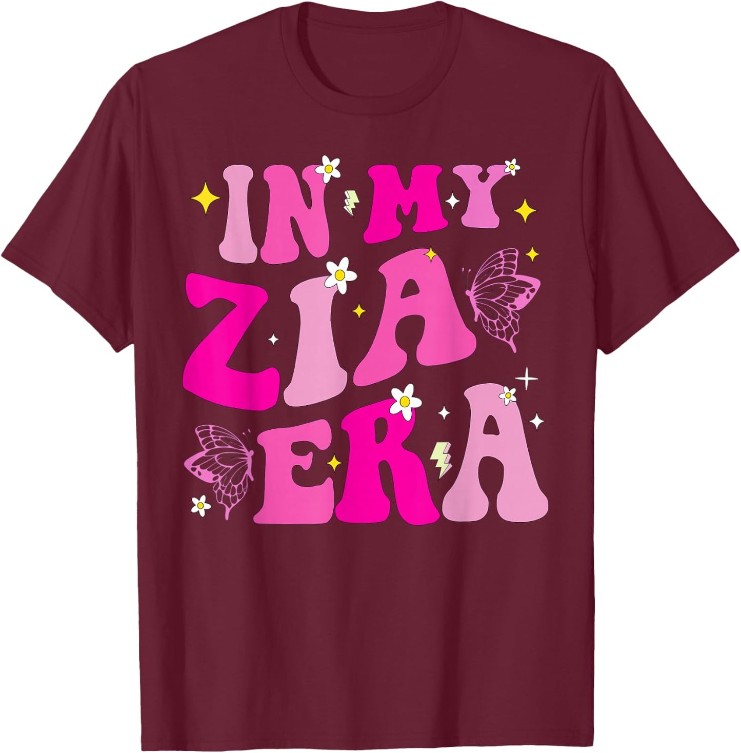 In My Zia Era Italian Aunt T-Shirt - T-Shirt | Maroon