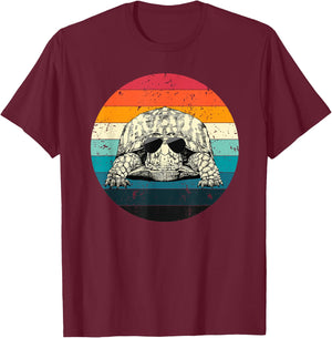 Retro Vintage Eastern Box Turtle Sunglasses Animal Lovers T-Shirt - T-Shirt | Maroon