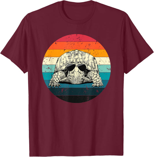 Retro Vintage Eastern Box Turtle Sunglasses Animal Lovers T-Shirt - T-Shirt | Maroon