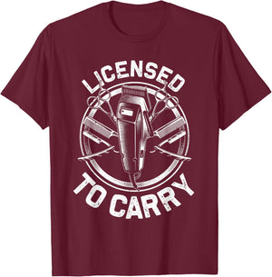 Funny Barber Designs Dad Hairstyling Stylist Tools T-Shirt - T-Shirt | Maroon