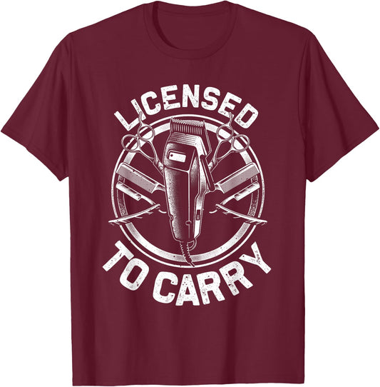 Funny Barber Designs Dad Hairstyling Stylist Tools T-Shirt - T-Shirt | Maroon