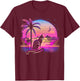 Cat Vaporwave Retrowave Aesthetic Synthwave 80s Palm Tree Men Women Kids T-Shirt - T-Shirt | Maroon