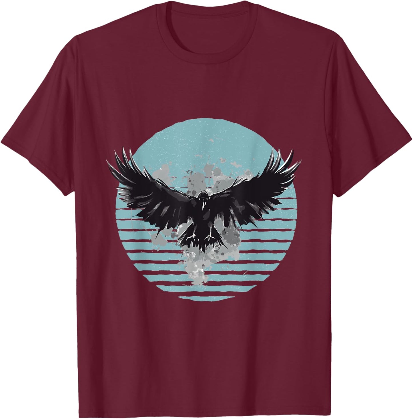 Raven moon Gothic raven Dark nature Mystical bird Raven Art T-Shirt - T-Shirt | Maroon