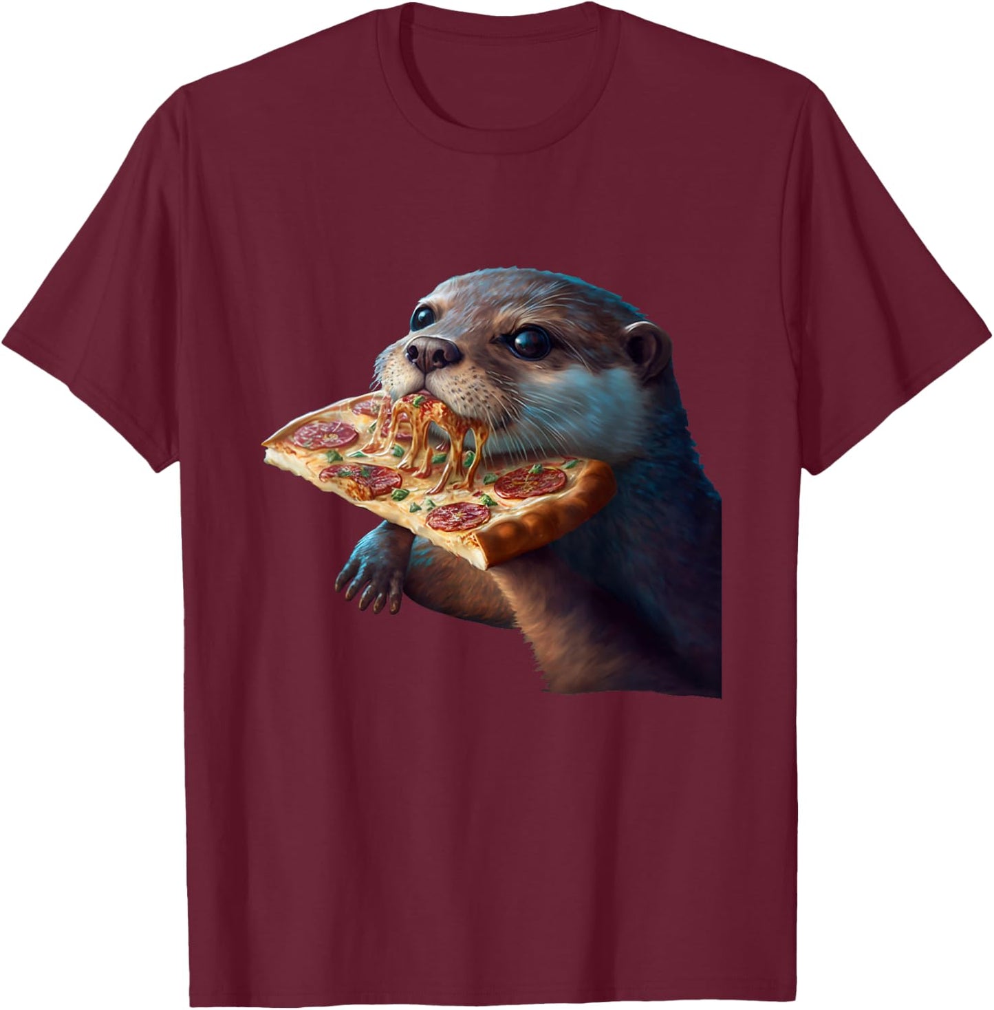 Sea Otter Lover Funny Design T-Shirt - T-Shirt | Maroon