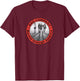Bad Company Burnin' Through America Tour 1977 T-Shirt - T-Shirt | Maroon