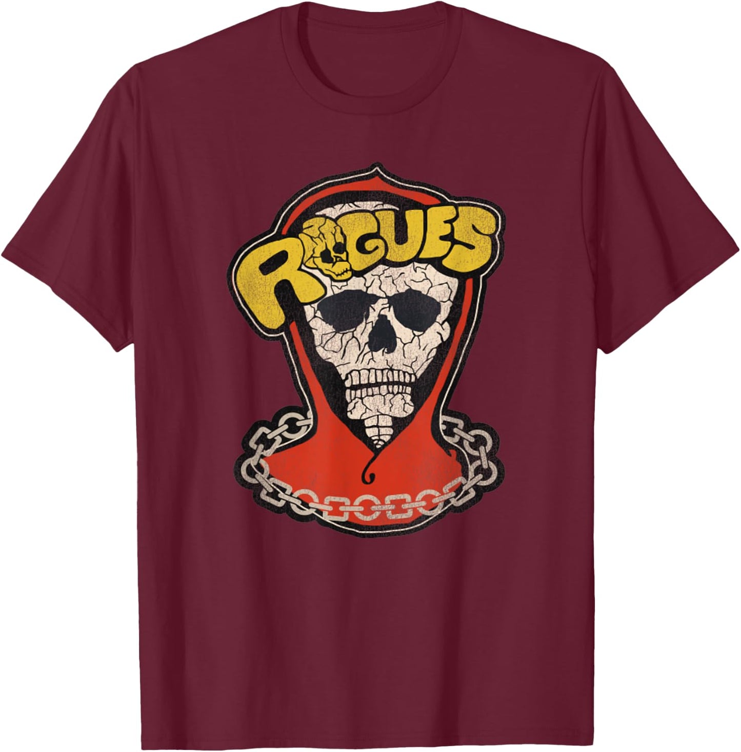 Vintage The Rogues Skull The Warriors 80s Movie T-Shirt - T-Shirt | Maroon