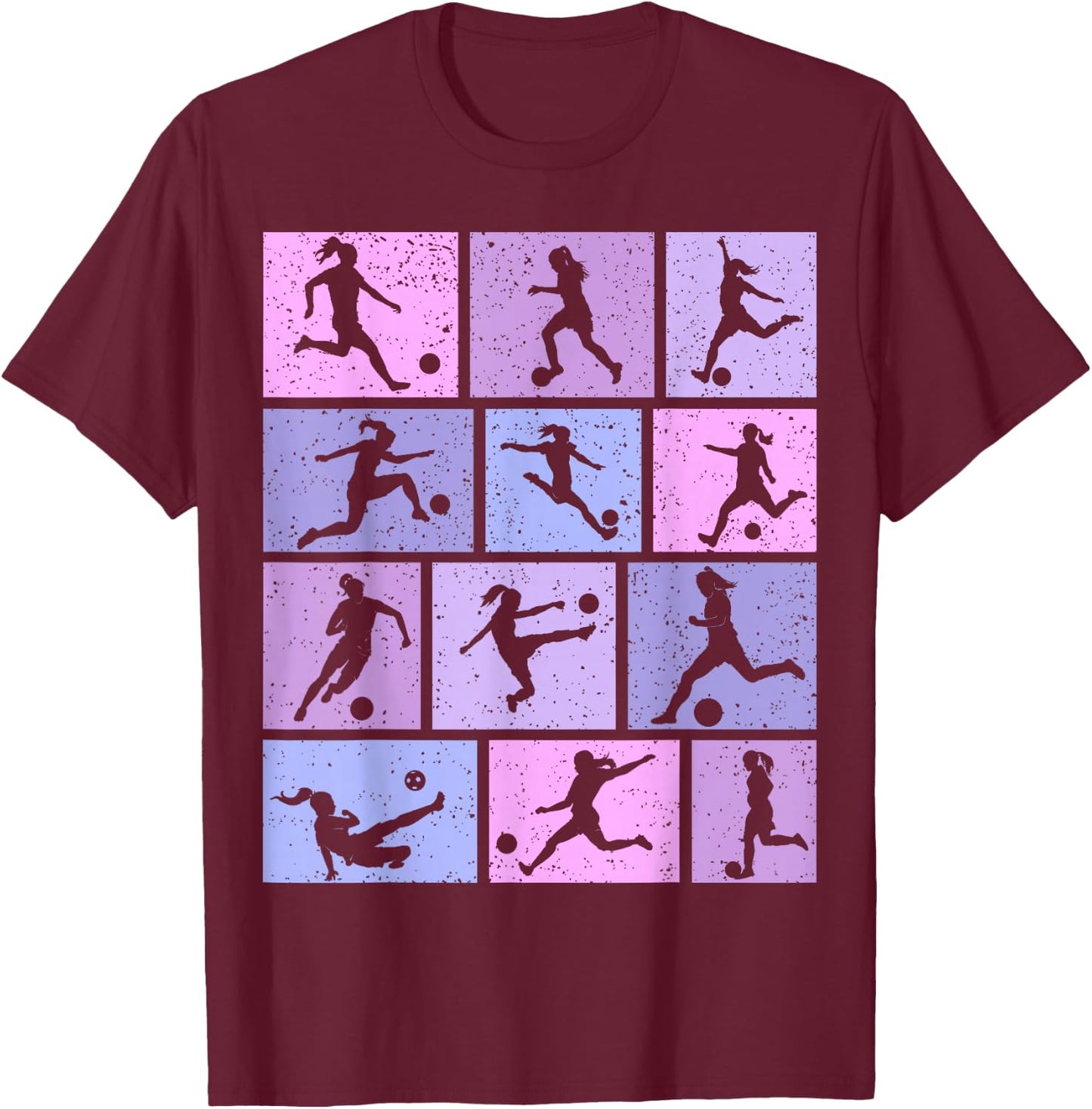 Soccer Girls Youth Women T-Shirt - T-Shirt | Maroon