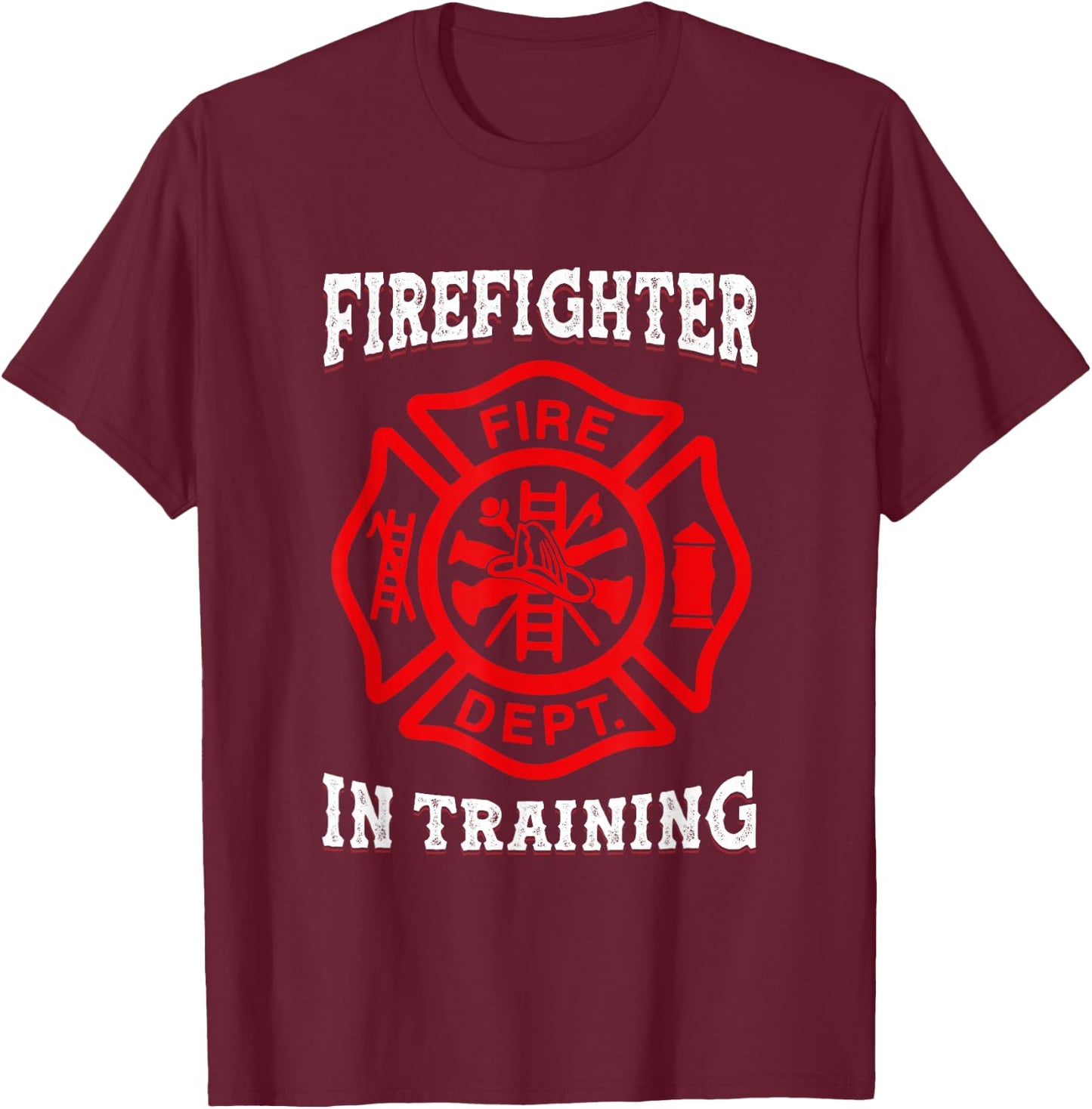 Firefighter in Training Fireman Toddler Fire Fighter T-Shirt - T-Shirt | Maroon