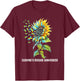 Be Kind Sunflower Cushing's Disease Awareness T-Shirt - T-Shirt | Maroon
