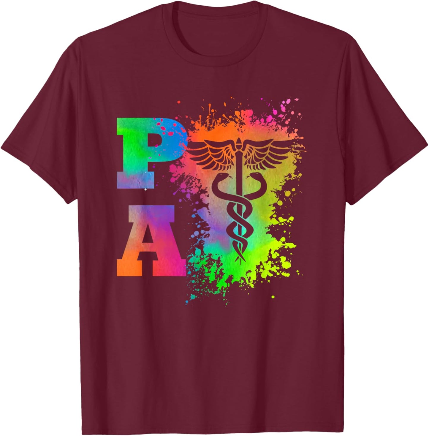 Physician Assistant Caduceus PA T-Shirt - T-Shirt | Maroon