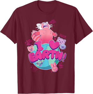Disney and Pixar's Turning Red I Heart Earth Day Panda Mei T-Shirt - T-Shirt | Maroon