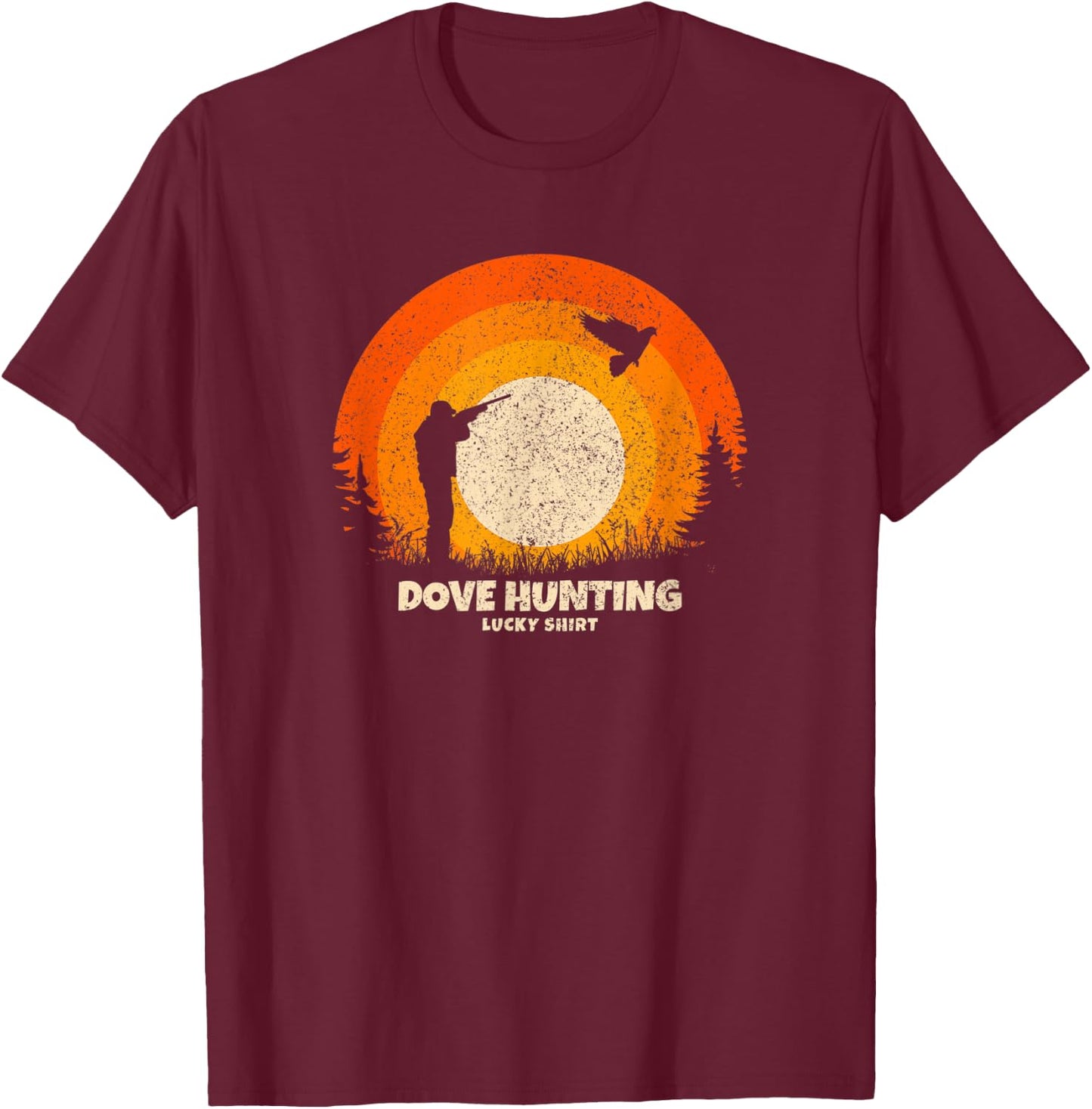 Dove Hunter Lucky Charm Dove Hunting T-Shirt - T-Shirt | Maroon
