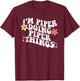 Retro Groovy Im PIPER Doing PIPER Things Funny Mother's Day T-Shirt - T-Shirt | Maroon