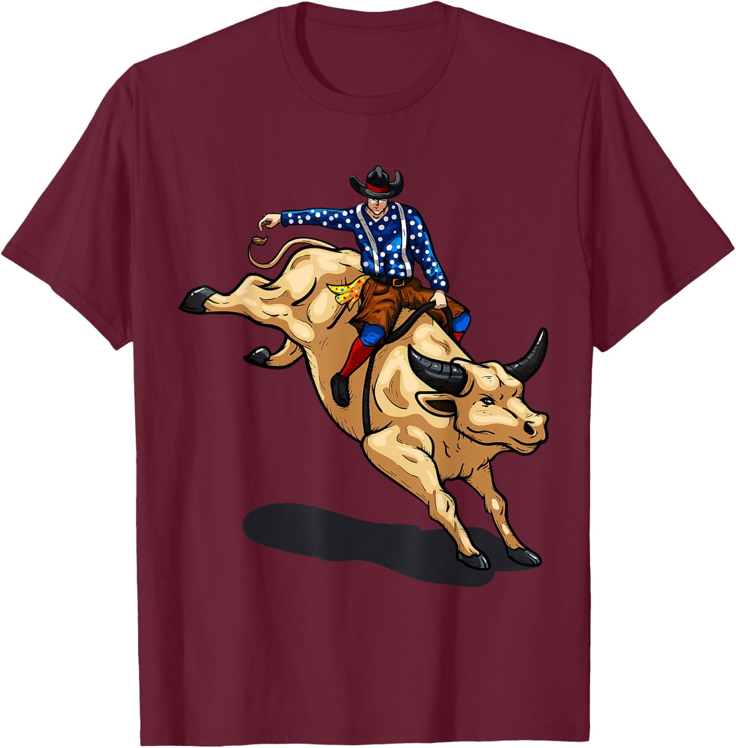 Rodeo Clown Funny Bull Fighting Lover Gag Bullfighter Outfit T-Shirt - T-Shirt | Maroon