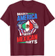 Made in America with Mexican Parts Country Mexico T-Shirt - T-Shirt | Maroon