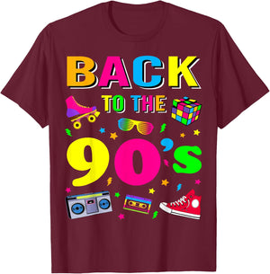 90s retro motto I love 90's T-Shirt - T-Shirt | Maroon