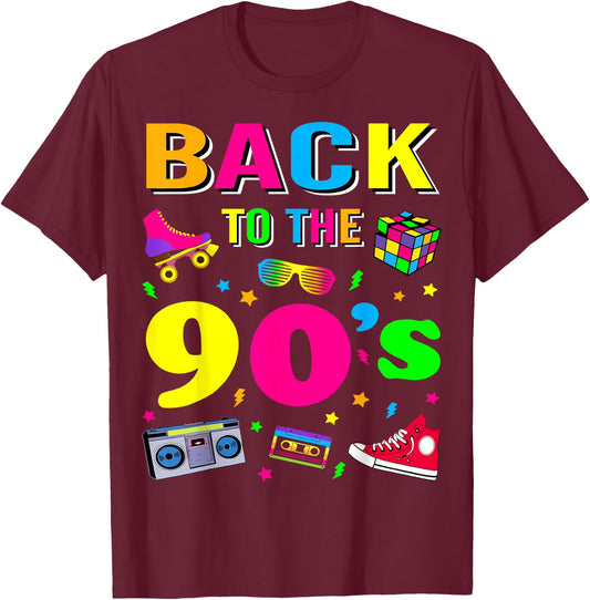 90s retro motto I love 90's T-Shirt - T-Shirt | Maroon