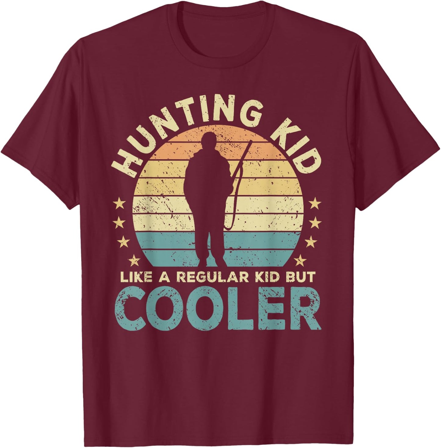 Hunting Kid Funny T-Shirt - T-Shirt | Maroon