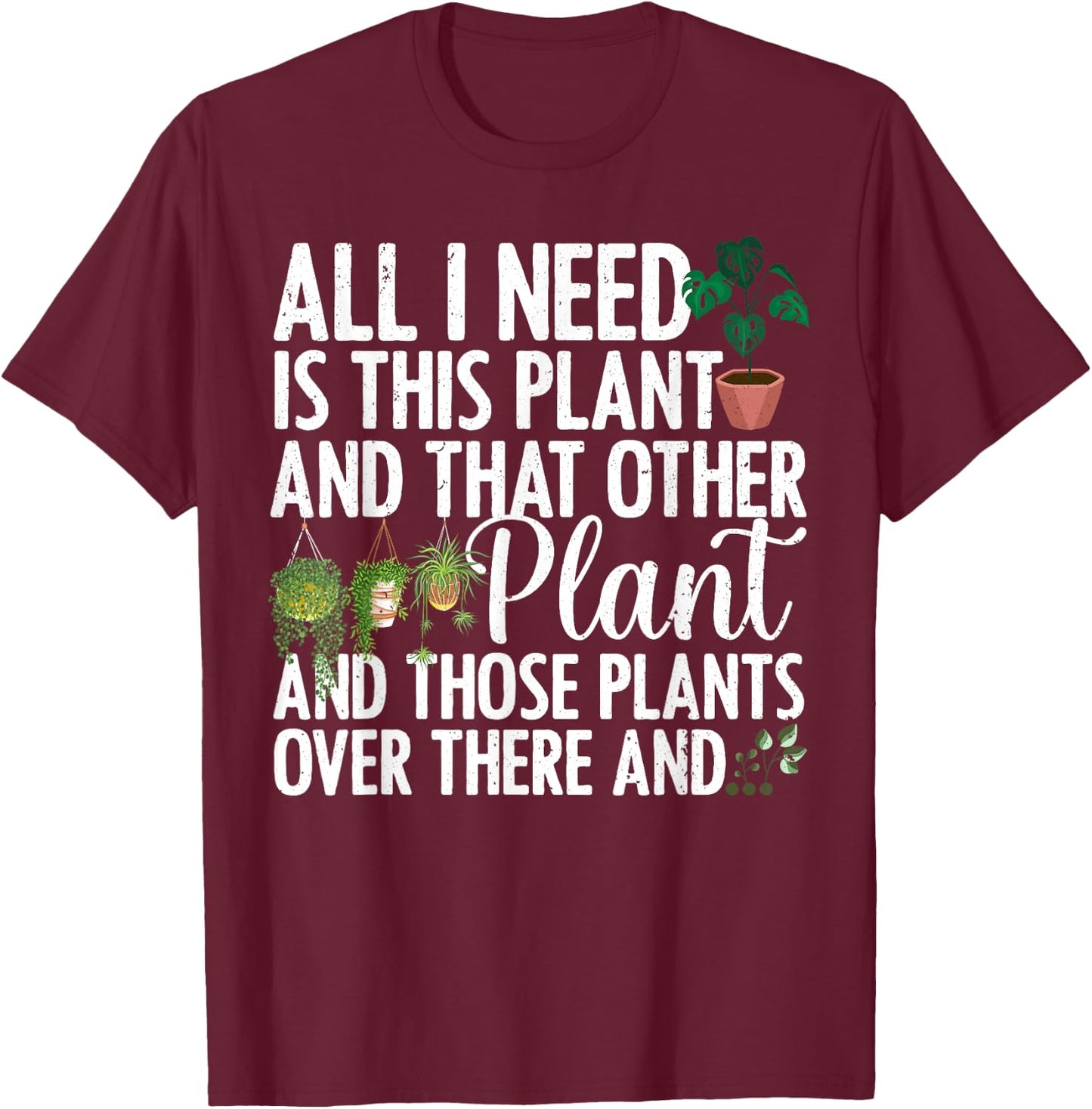 Funny Plant Art Men Gardening Plant Lover Gardener Small T-Shirt - T-Shirt | Maroon