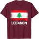 Lebanese Flag Lebanon T-Shirt - T-Shirt | Maroon