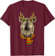 Christmas Rhinoceros Santa Clause Reindeer Xmas Safari Rhino T-Shirt - T-Shirt | Maroon