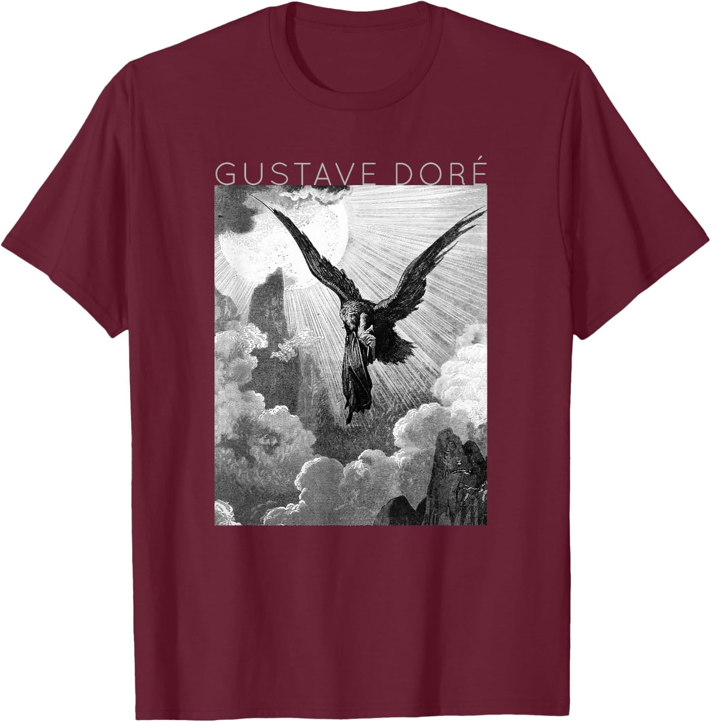 Gustave Doré - Dante and the Eagle - Art for Artists T-Shirt - T-Shirt | Maroon