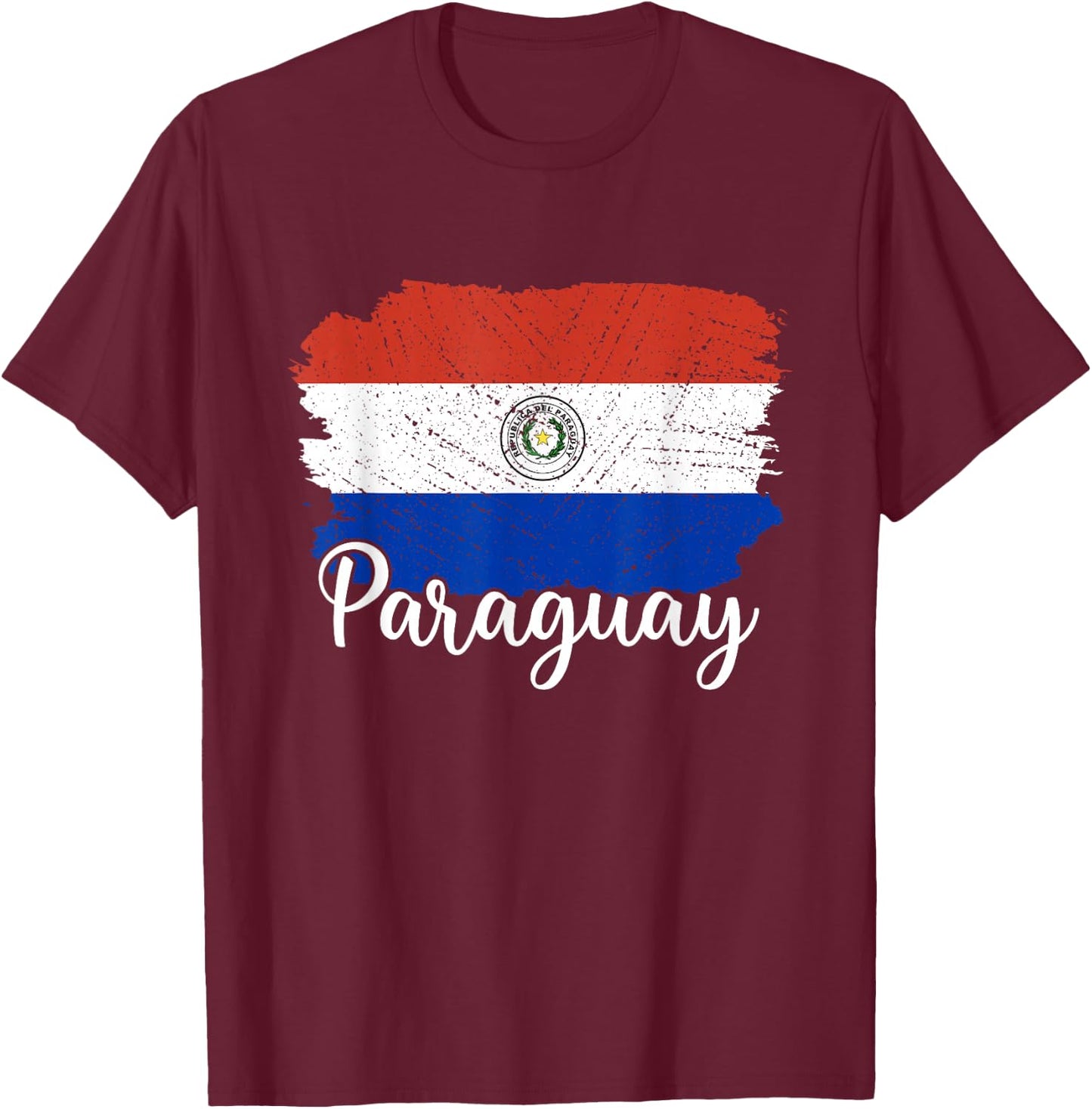 Paraguay Flag Men Women Kids Paraguay Country T-Shirt - T-Shirt | Maroon