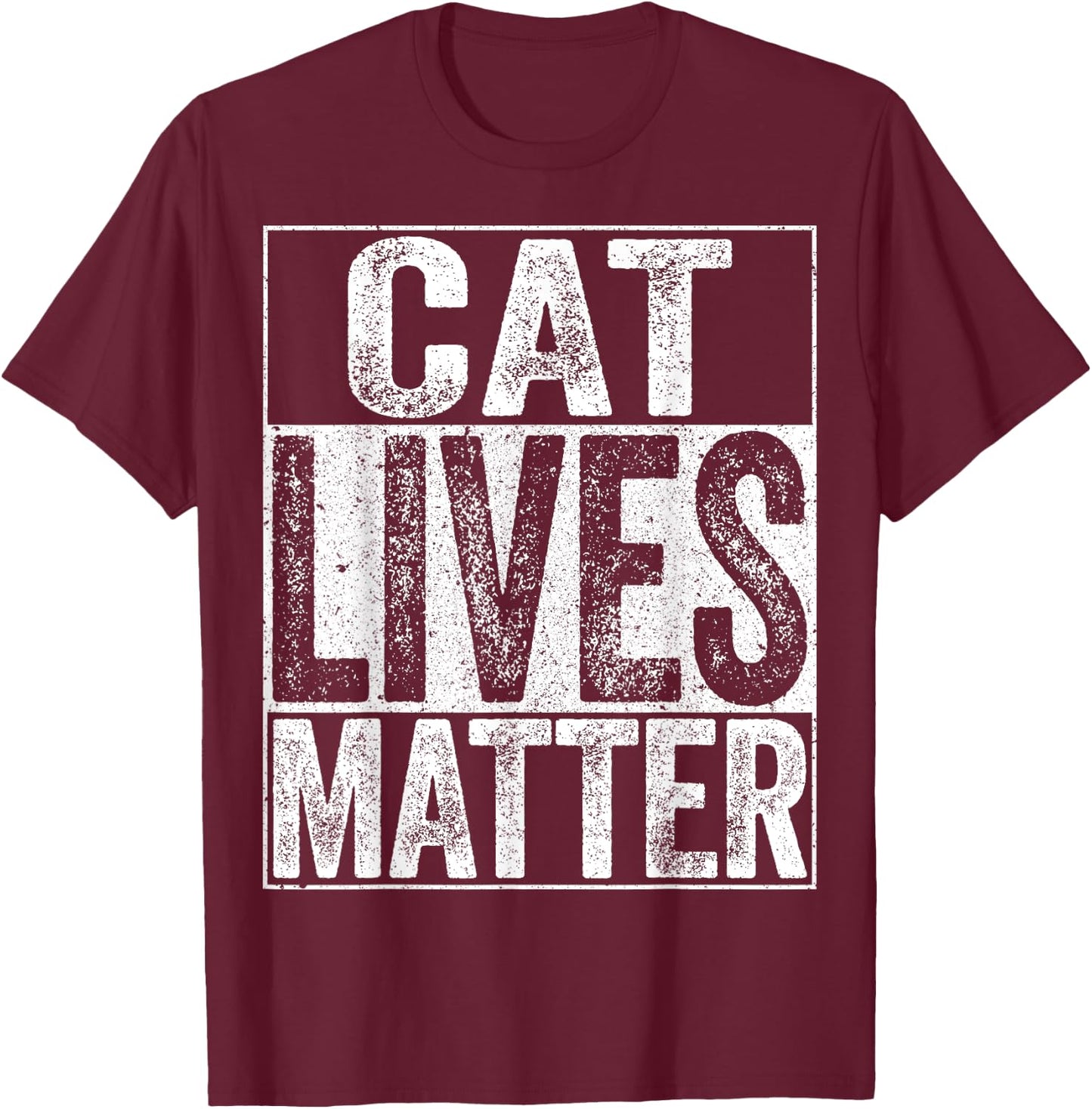 Cat Lives Matter Cat Lover Shirt Women Girls Kids T-Shirt - T-Shirt | Maroon