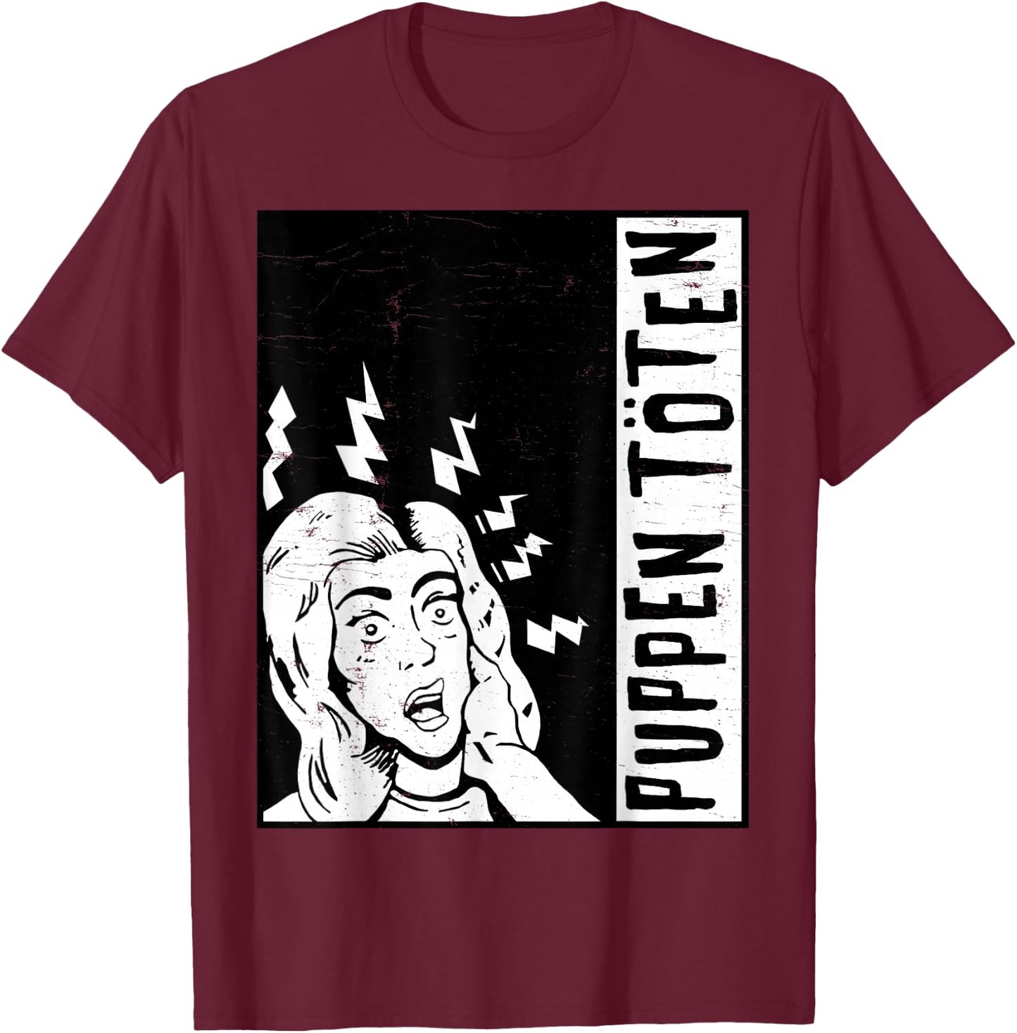 Dolls Kill Punk Graphic T-Shirt - T-Shirt | Maroon