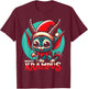 Cute Merry Krampus Christmas Holiday 30’s retro cartoon T-Shirt - T-Shirt | Maroon