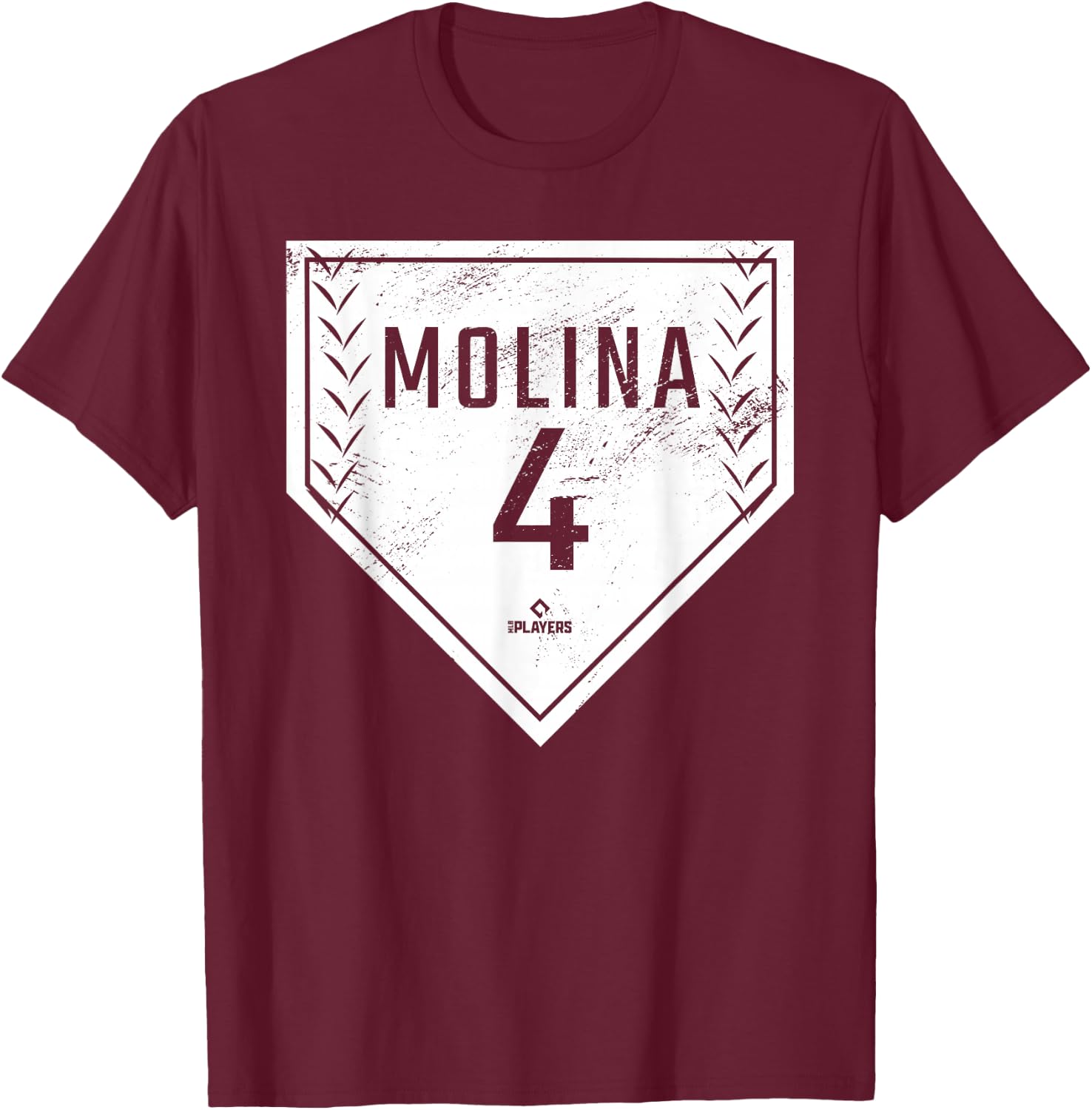 Home Plate Gameday Yadier Molina St Louis MLBPA T-Shirt - T-Shirt | Maroon
