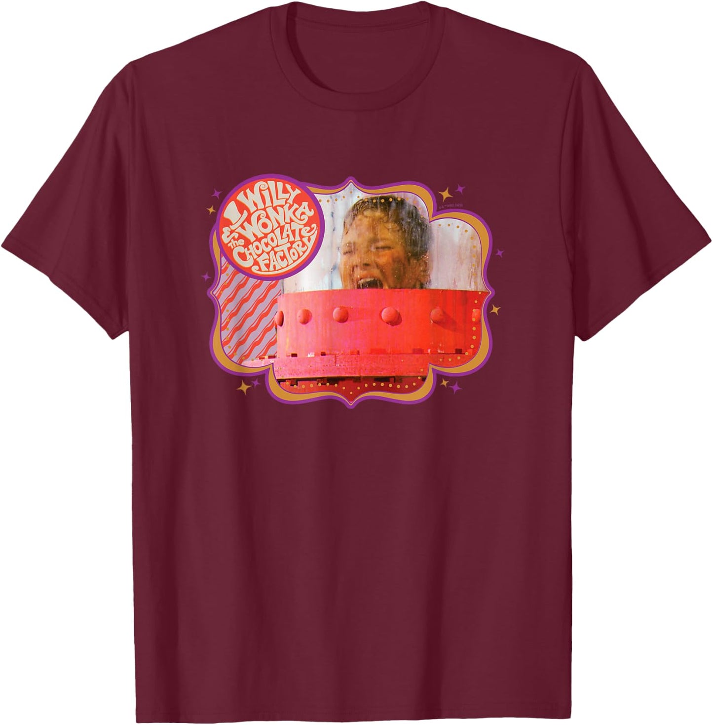 Willy Wonka & The Chocolate Factory - Augustus Gloop T-Shirt - T-Shirt | Maroon