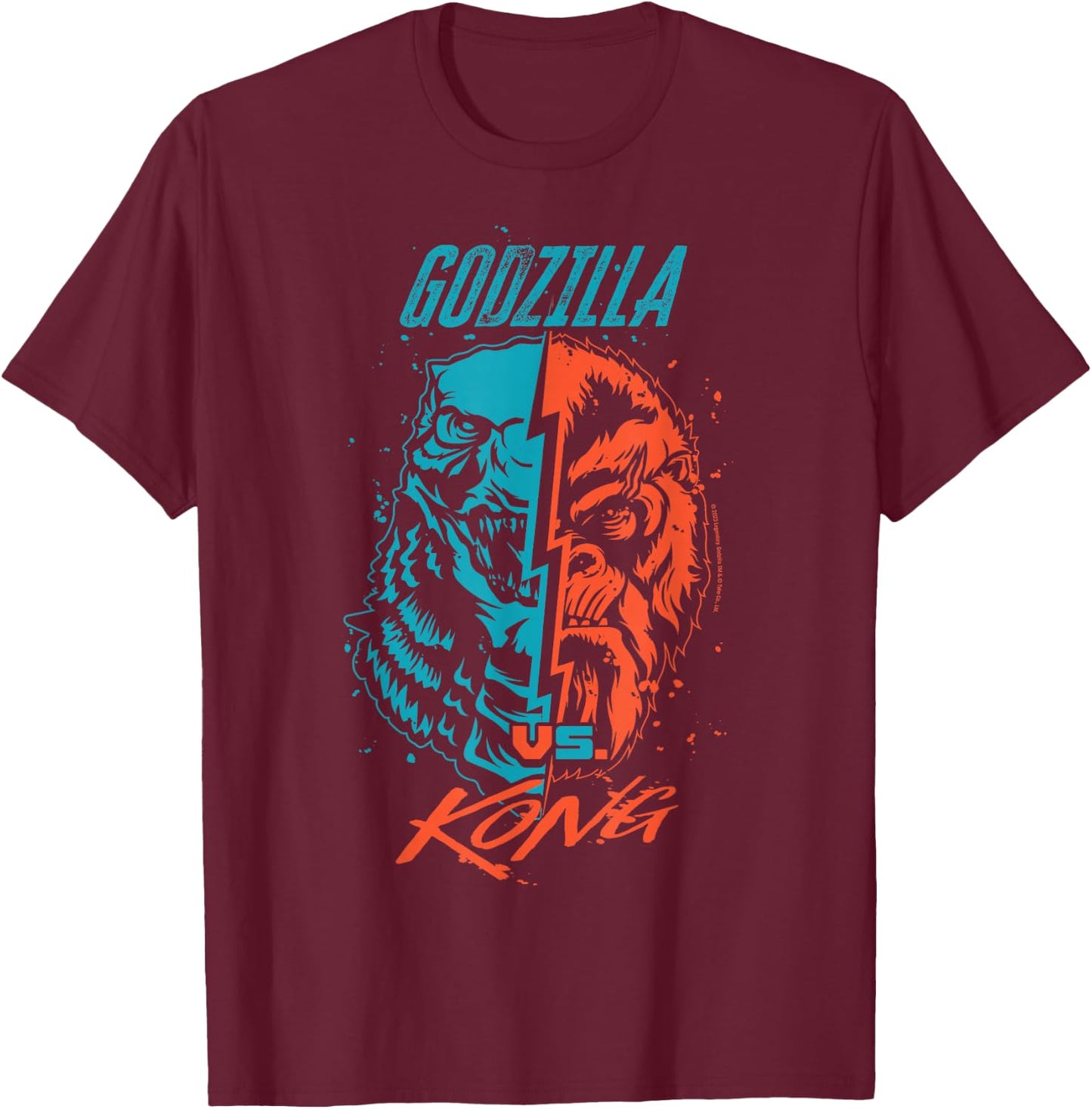 Monsterverse Godzilla VS Kong Kid T-Shirt - T-Shirt | Maroon