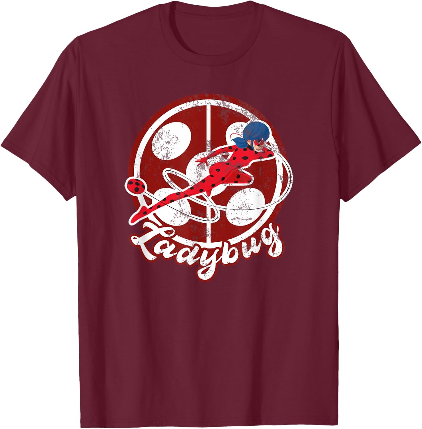 Miraculous Ladybug Vintage Collection with Ladybug icon T-Shirt - T-Shirt | Maroon